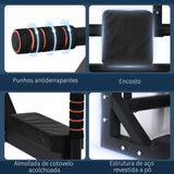 HOMCOM Barra de Elevações de Parede Barra de Pull Up de Aço Multifuncional para Treinos Fitness Treino em Casa Carga Máx.120kg 93x72x48cm Preto