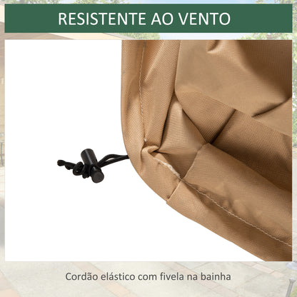 Outsunny Capa Protetora para Móveis de Jardim 270x200x78cm Tecido Oxford 600D Impermeável Cobertura para Sofás Mesas Exterior com 4 Ventilações 5 Alças Cordão de Tração Bege