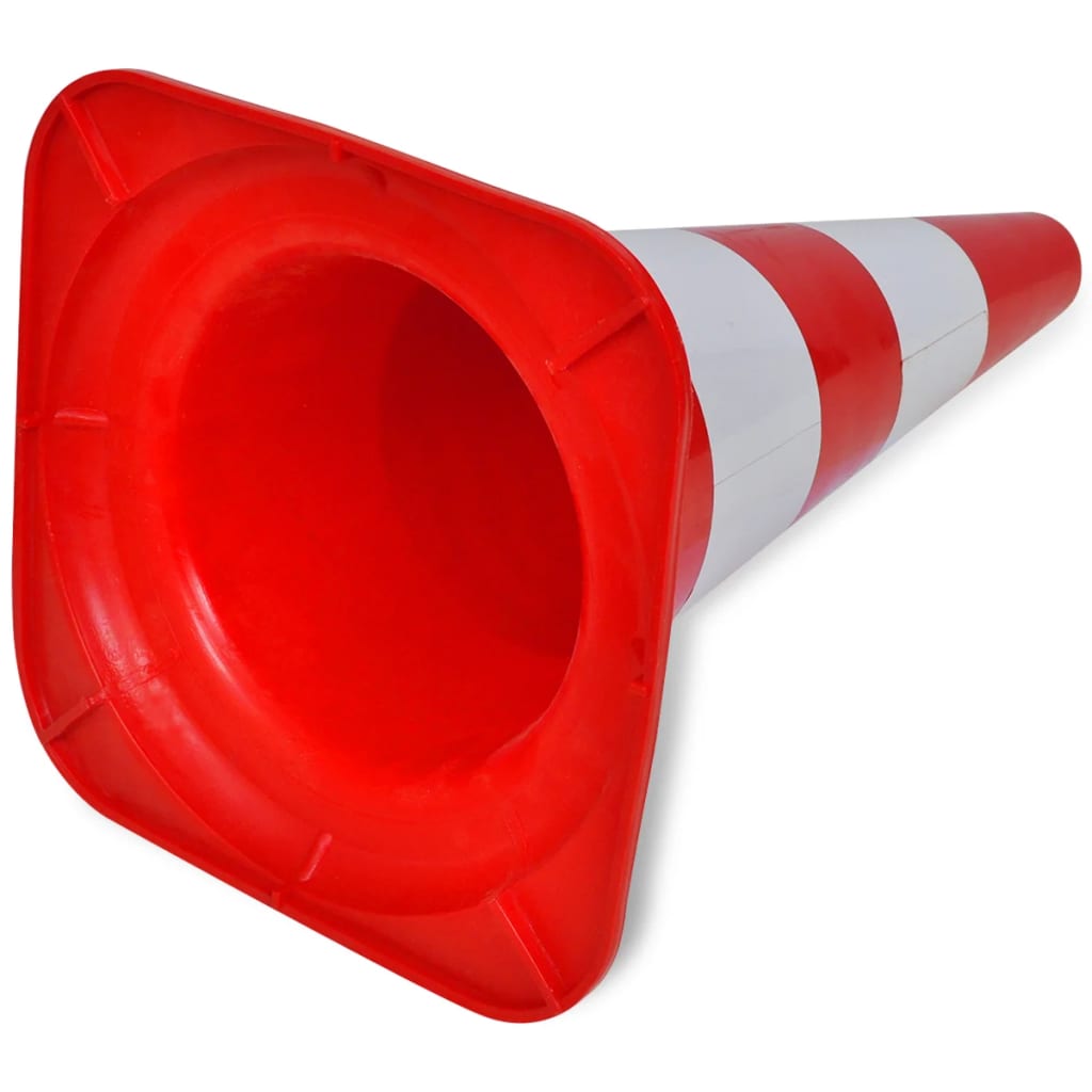 10 cones de sinalização viária reflexivos vermelho e branco, 50 cm - Leva - Me - Contigo