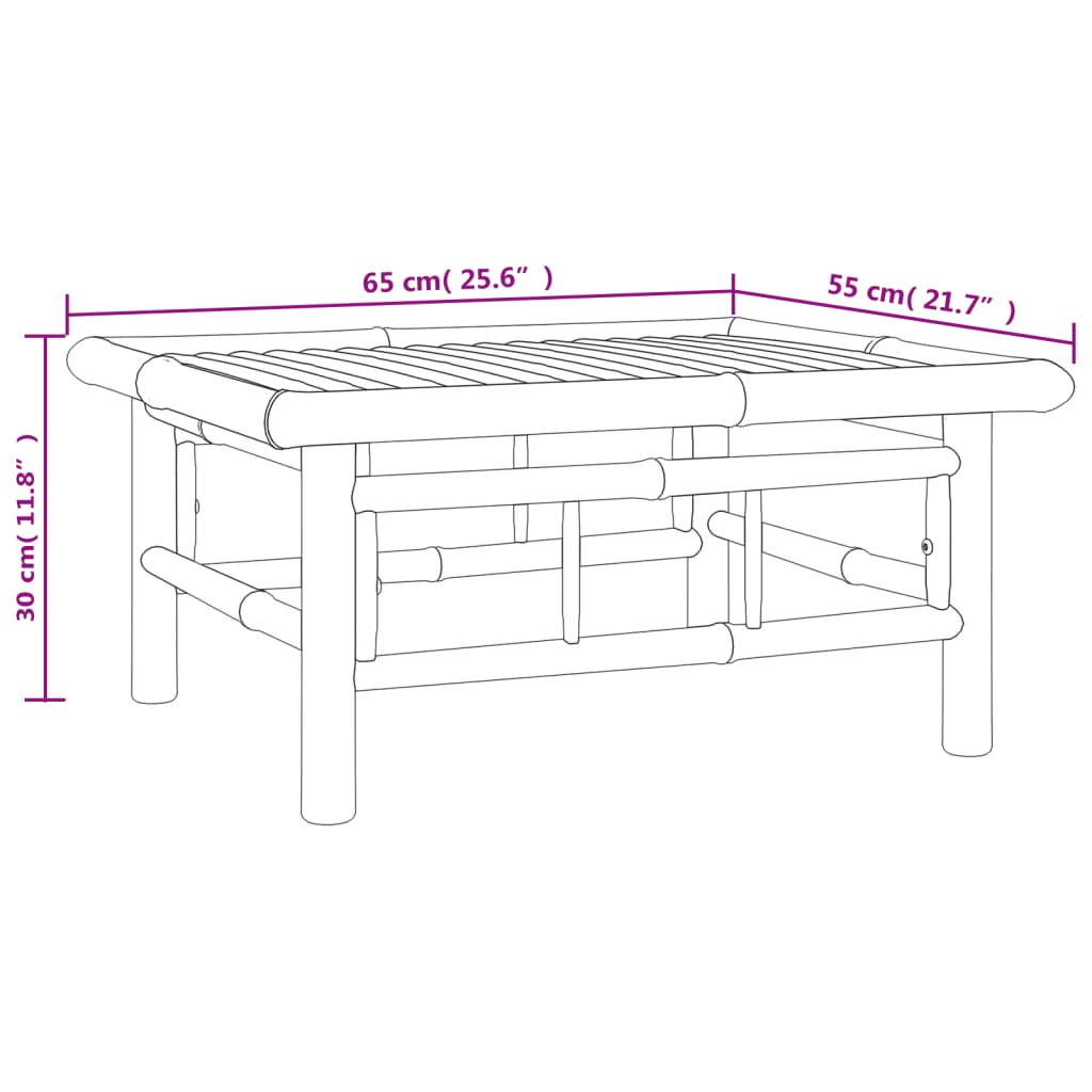 10 pcs conj. lounge de jardim bambu c/ almofadões cinza - escuros - Leva - Me - Contigo