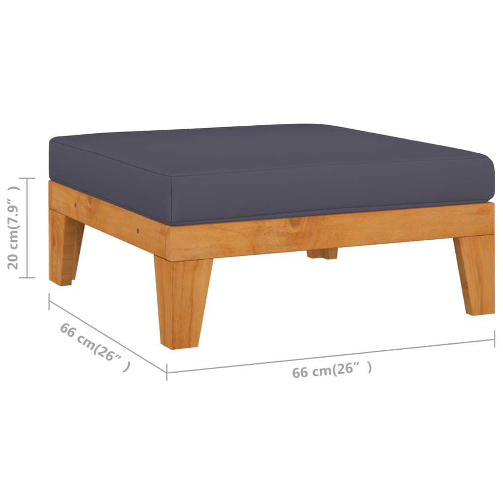 10 pcs conjunto lounge de jardim c/ almofadões acácia maciça - Leva - Me - Contigo