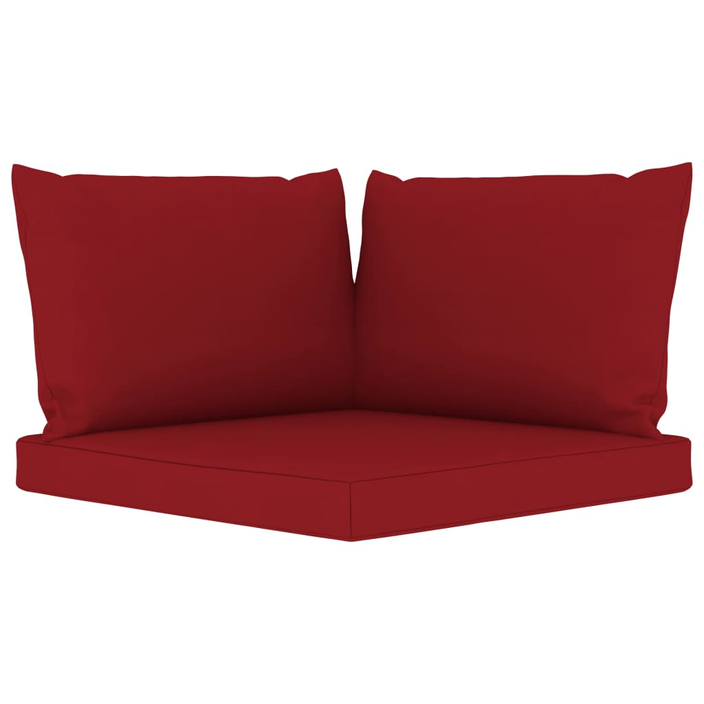 10 pcs conjunto lounge de jardim c/ almofadões vermelho tinto - Leva - Me - Contigo