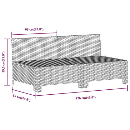 10 pcs conjunto lounge de jardim c/ almofadões vime PE cinzento - Leva - Me - Contigo