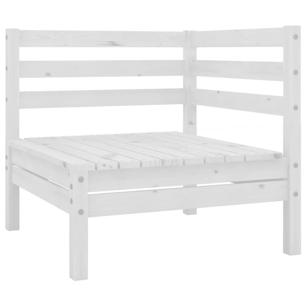 10 pcs conjunto lounge de jardim pinho maciço branco - Leva - Me - Contigo