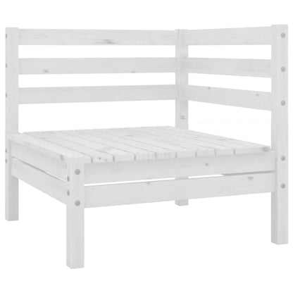 10 pcs conjunto lounge de jardim pinho maciço branco - Leva - Me - Contigo