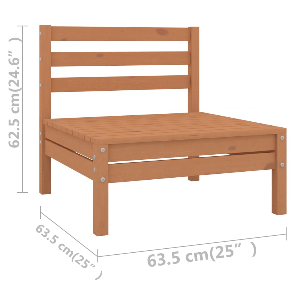 10 pcs conjunto lounge de jardim pinho maciço castanho mel - Leva - Me - Contigo