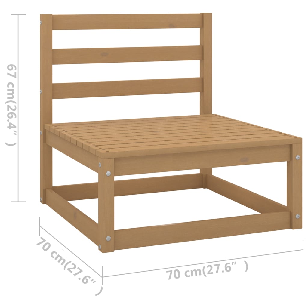 10 pcs conjunto lounge de jardim pinho maciço castanho - mel - Leva - Me - Contigo