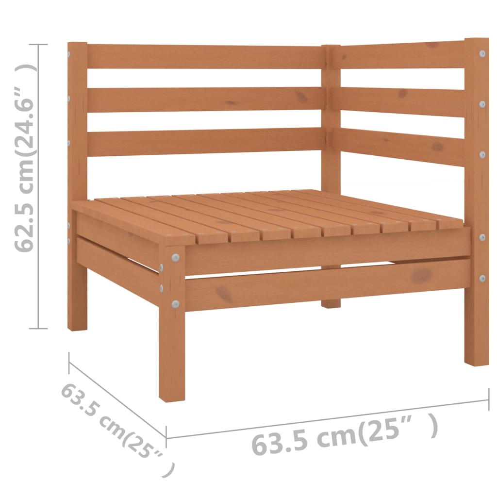 10 pcs conjunto lounge de jardim pinho maciço castanho mel - Leva - Me - Contigo