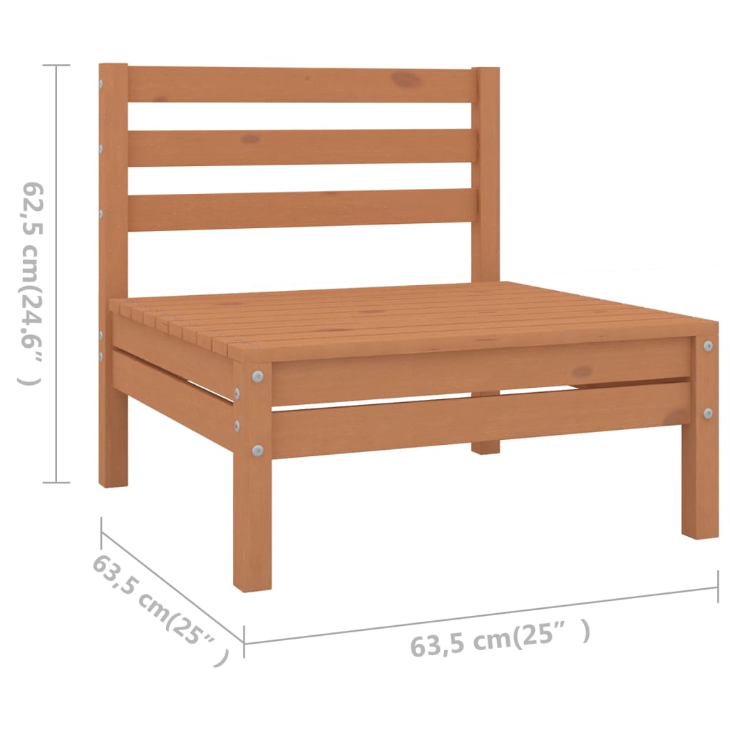 10 pcs conjunto lounge de jardim pinho maciço castanho mel - Leva - Me - Contigo