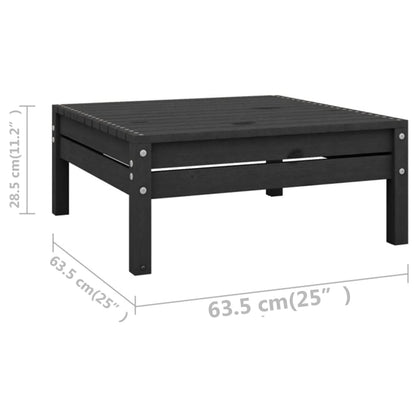 10 pcs conjunto lounge de jardim pinho maciço preto - Leva - Me - Contigo