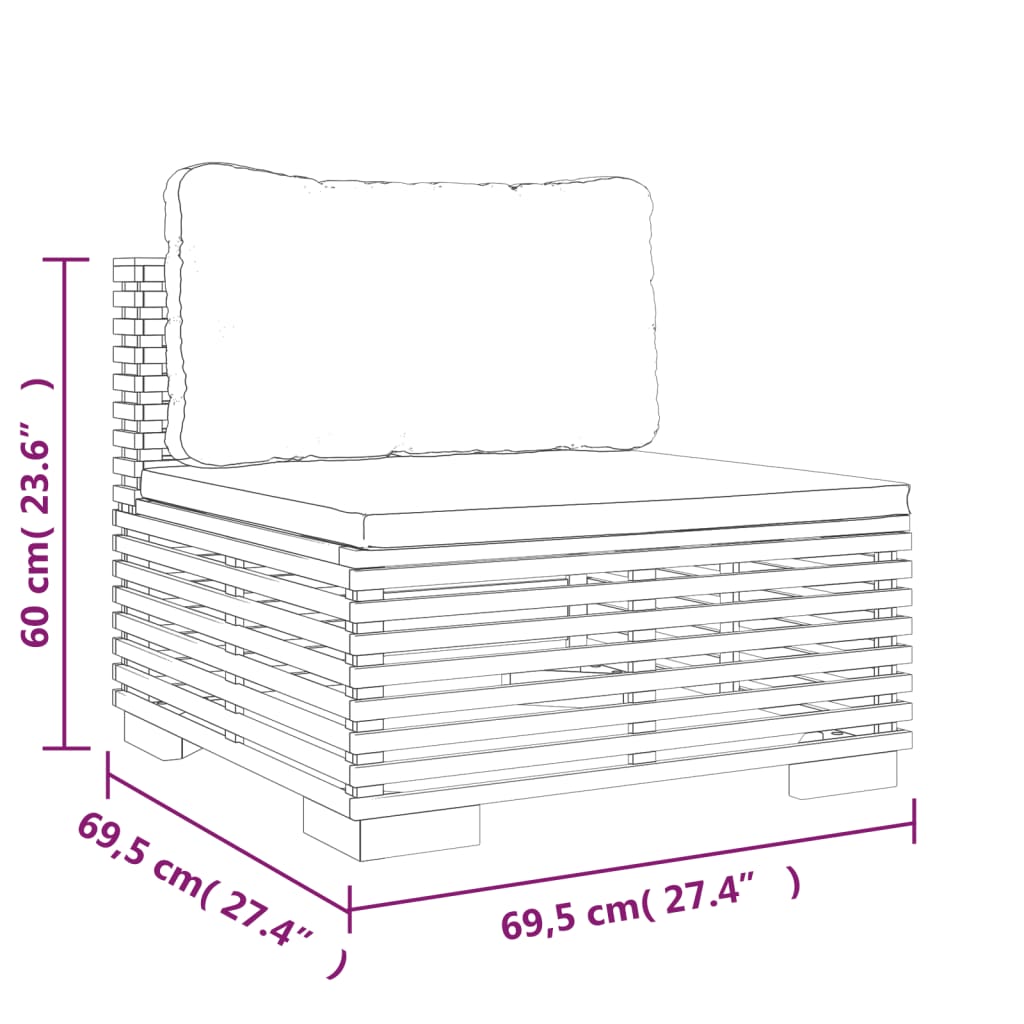 10 pcs conjunto lounge jardim c/ almofadões madeira teca maciça - Leva - Me - Contigo