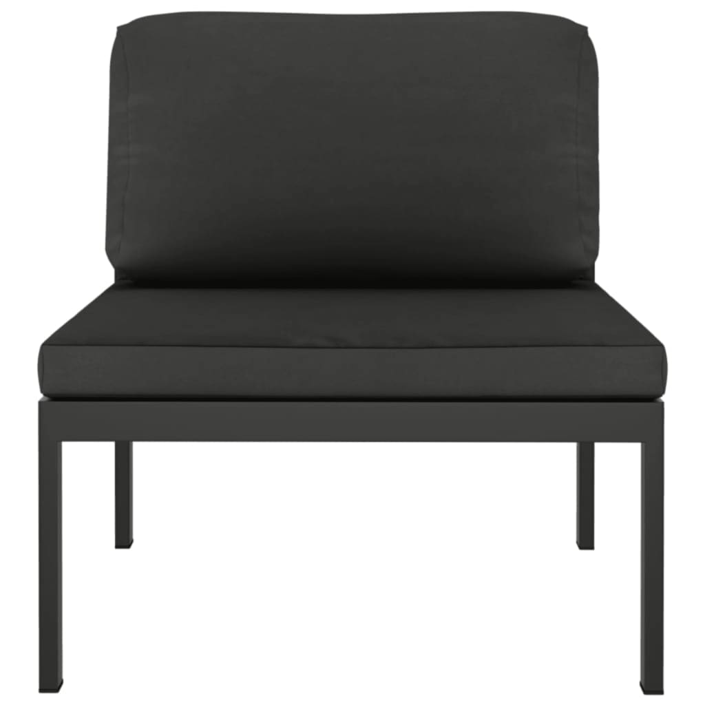 10 pcs conjunto lounge jardim com almofadões alumínio antracite - Leva - Me - Contigo