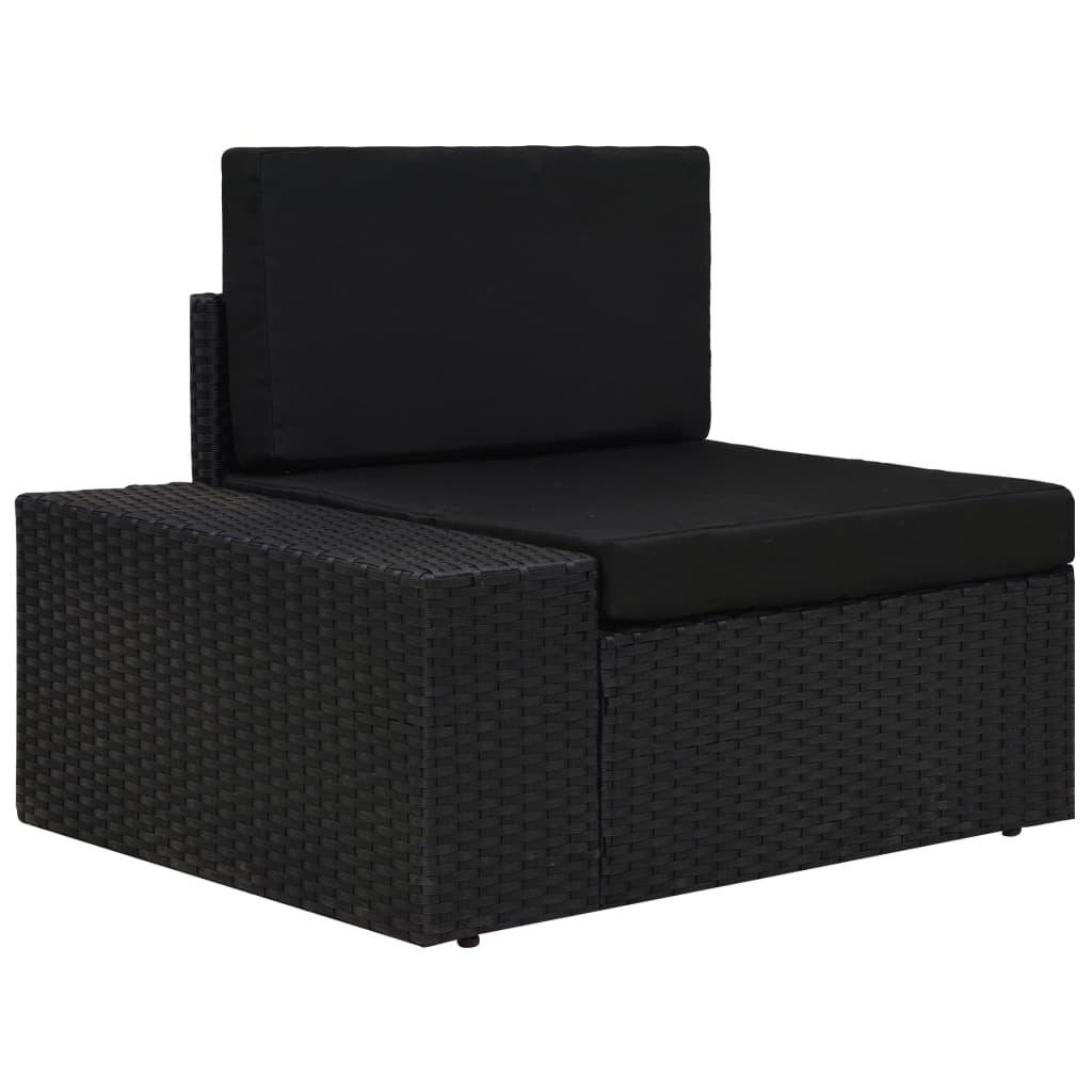 10 pcs conjunto lounge para jardim vime PE preto - Leva - Me - Contigo