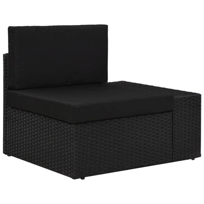 10 pcs conjunto lounge para jardim vime PE preto - Leva - Me - Contigo