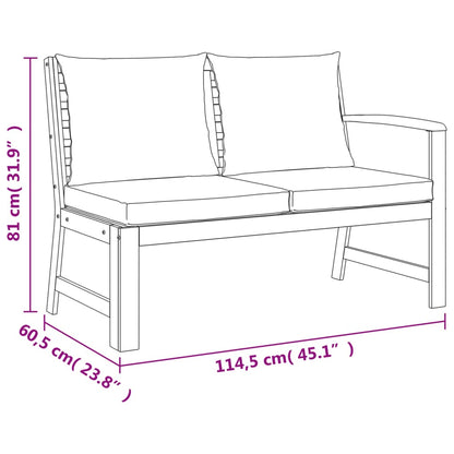 11 pcs conjunto de jantar p/ jardim c/ almofadões acácia maciça - Leva - Me - Contigo