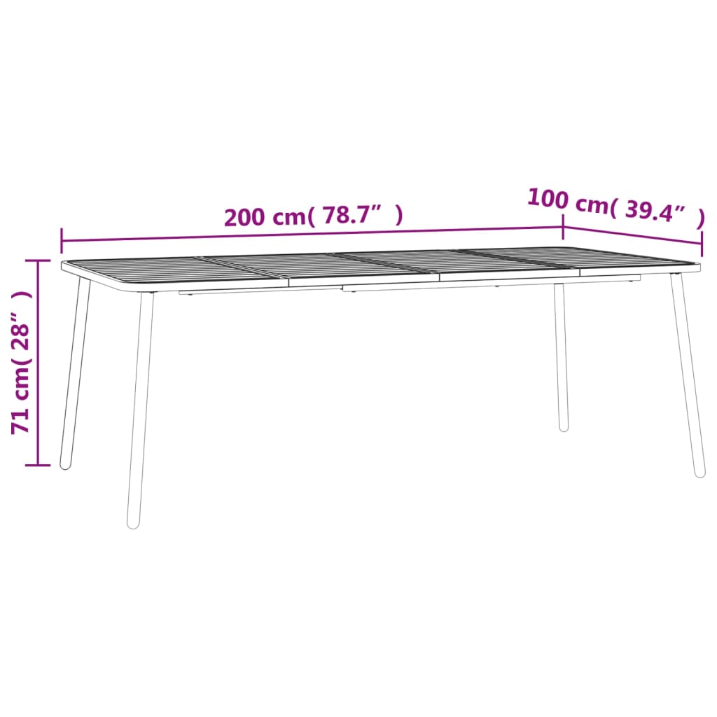 11 pcs conjunto de jantar para jardim aço antracite - Leva - Me - Contigo