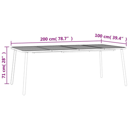 11 pcs conjunto de jantar para jardim aço antracite - Leva - Me - Contigo