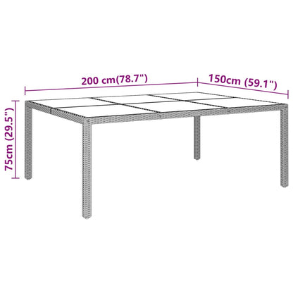 11 pcs conjunto de jantar para jardim vime PE castanho - Leva - Me - Contigo