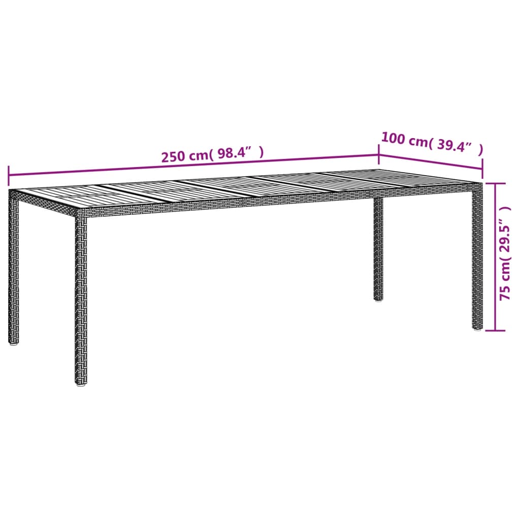 11 pcs conjunto jantar p/ jardim c/ almofadões vime PE cinzento - Leva - Me - Contigo