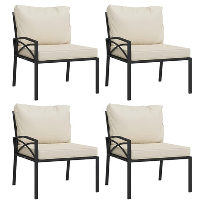 11 pcs conjunto lounge de jardim aço c/ almofadões areia - Leva - Me - Contigo