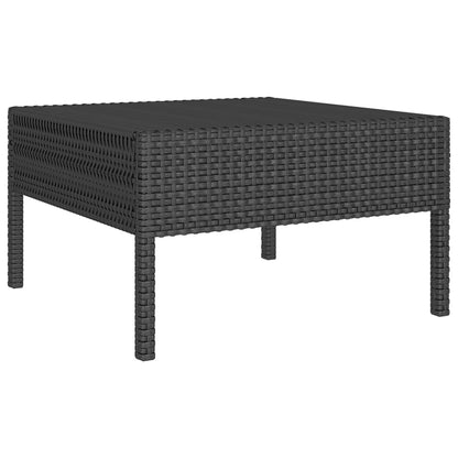 11 pcs conjunto lounge de jardim c/ almofadões vime PE preto - Leva - Me - Contigo