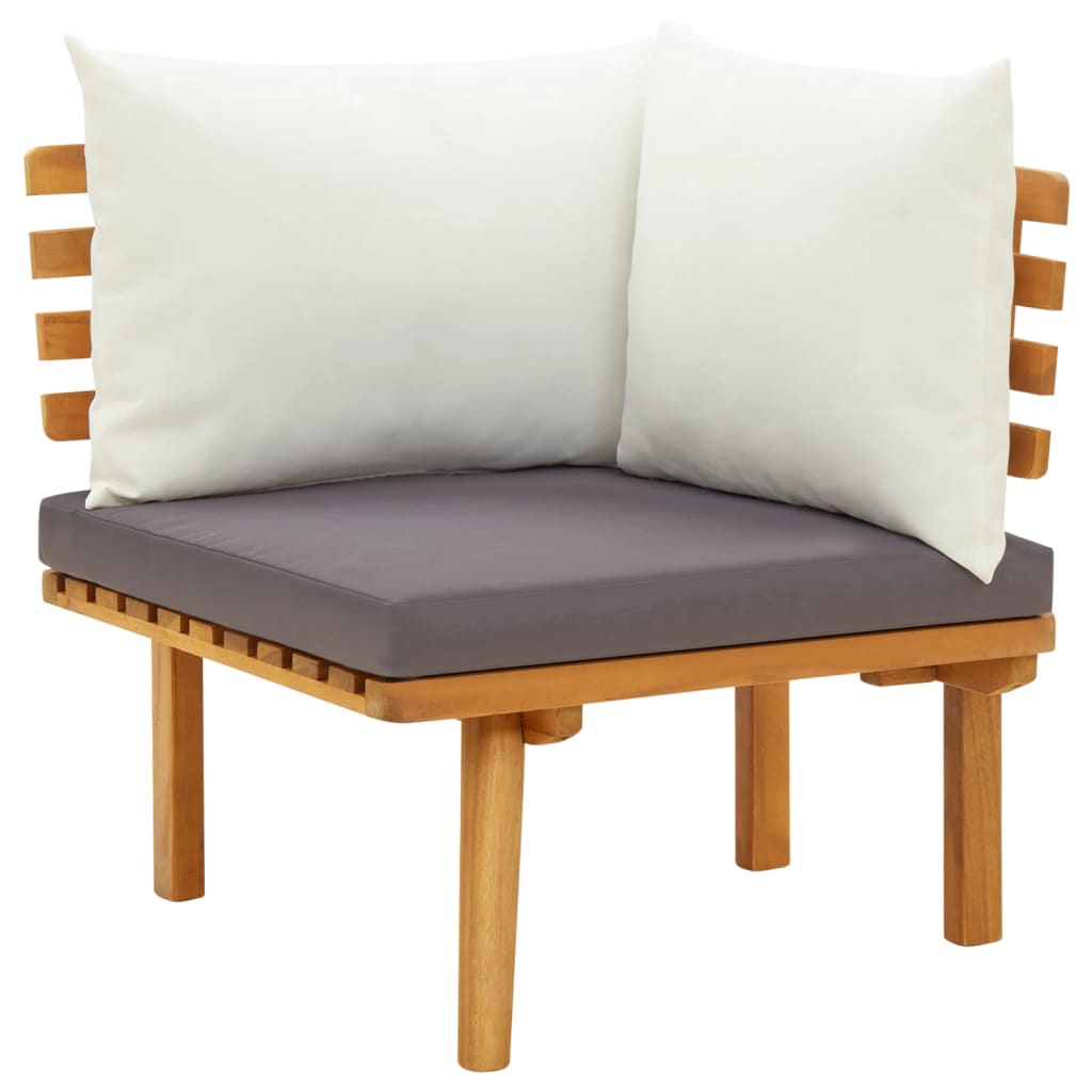 11 pcs conjunto lounge de jardim com almofadões acácia maciça - Leva - Me - Contigo