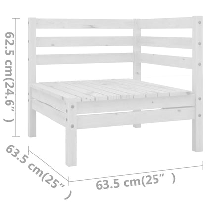 11 pcs conjunto lounge de jardim pinho maciço branco - Leva - Me - Contigo