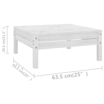 11 pcs conjunto lounge de jardim pinho maciço branco - Leva - Me - Contigo