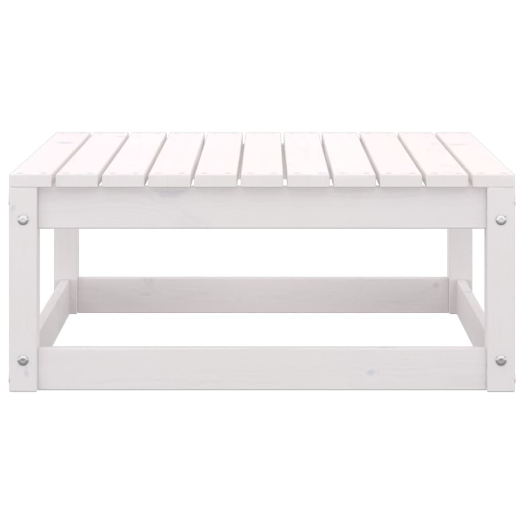 11 pcs conjunto lounge de jardim pinho sólido branco - Leva - Me - Contigo