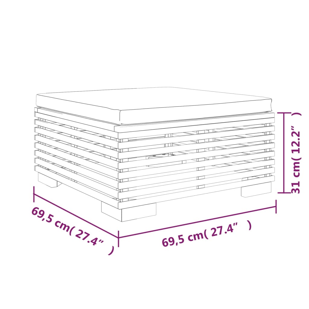 11 pcs conjunto lounge jardim c/ almofadões madeira teca maciça - Leva - Me - Contigo