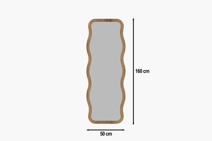 Espelho de Pé/Parede "Aror" - Flotal-E Ecológico – 50x160 cm, Cor Natural - Design Moderno