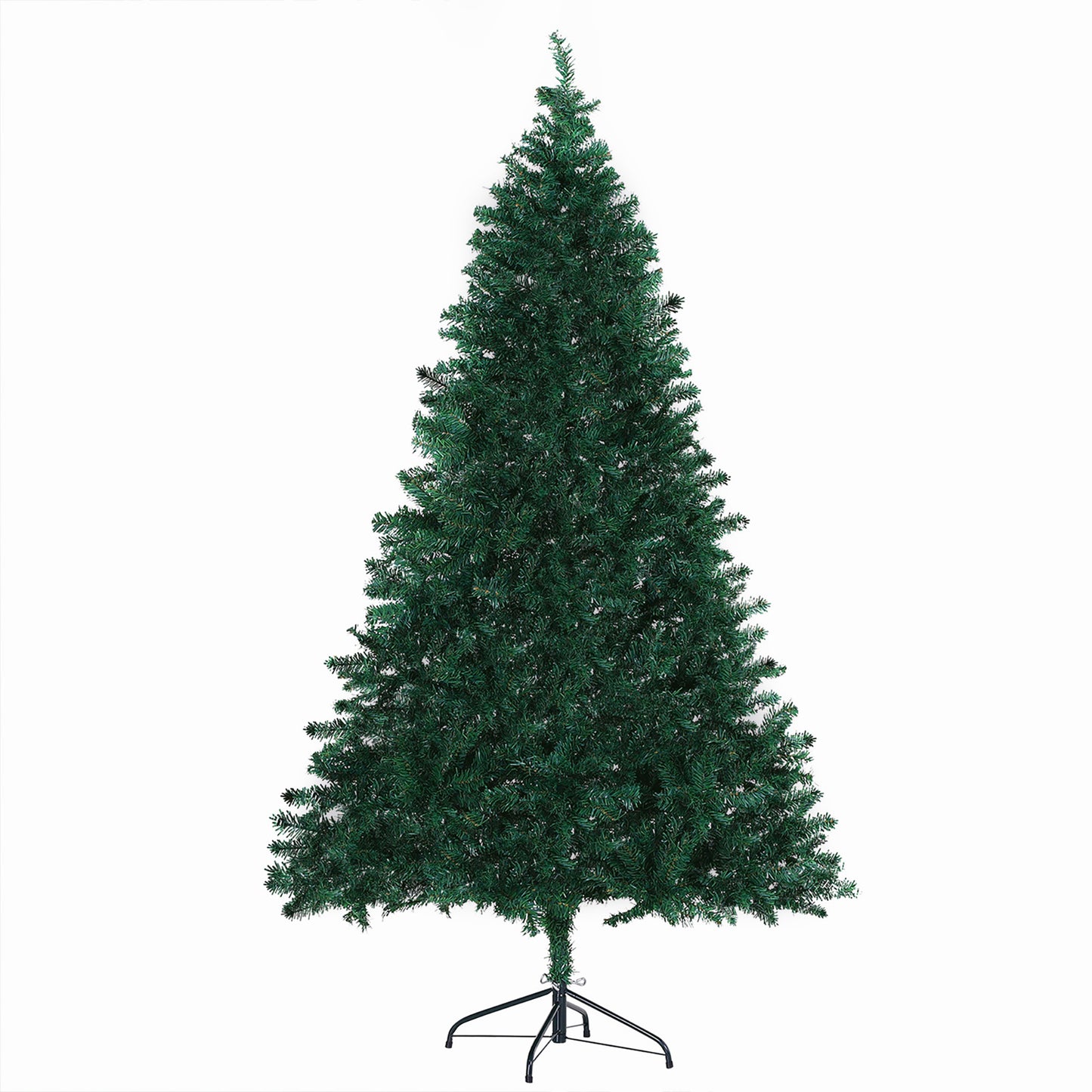 Árvore de Natal Artificial 180cm com 1000 Ramos de PVC Suporte Metálico Decoração de Natal para Interiores Ø102x180cm Verde