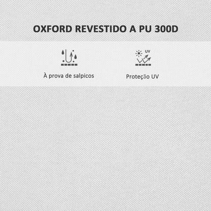 Outsunny Toldo de Substituição 3x3 m para Pérgola de Jardim Cobertura de Substituição para Tenda Dobrável de Tecido Oxford Impermeável e Anti-UV Branco