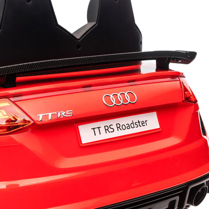 HOMCOM Carro Elétrico Audi TT para Crianças acima de 3 Anos com Controlo Remoto Música e Luzes Bateria 12V Abertura da Porta 102x60x44 cm Vermelho