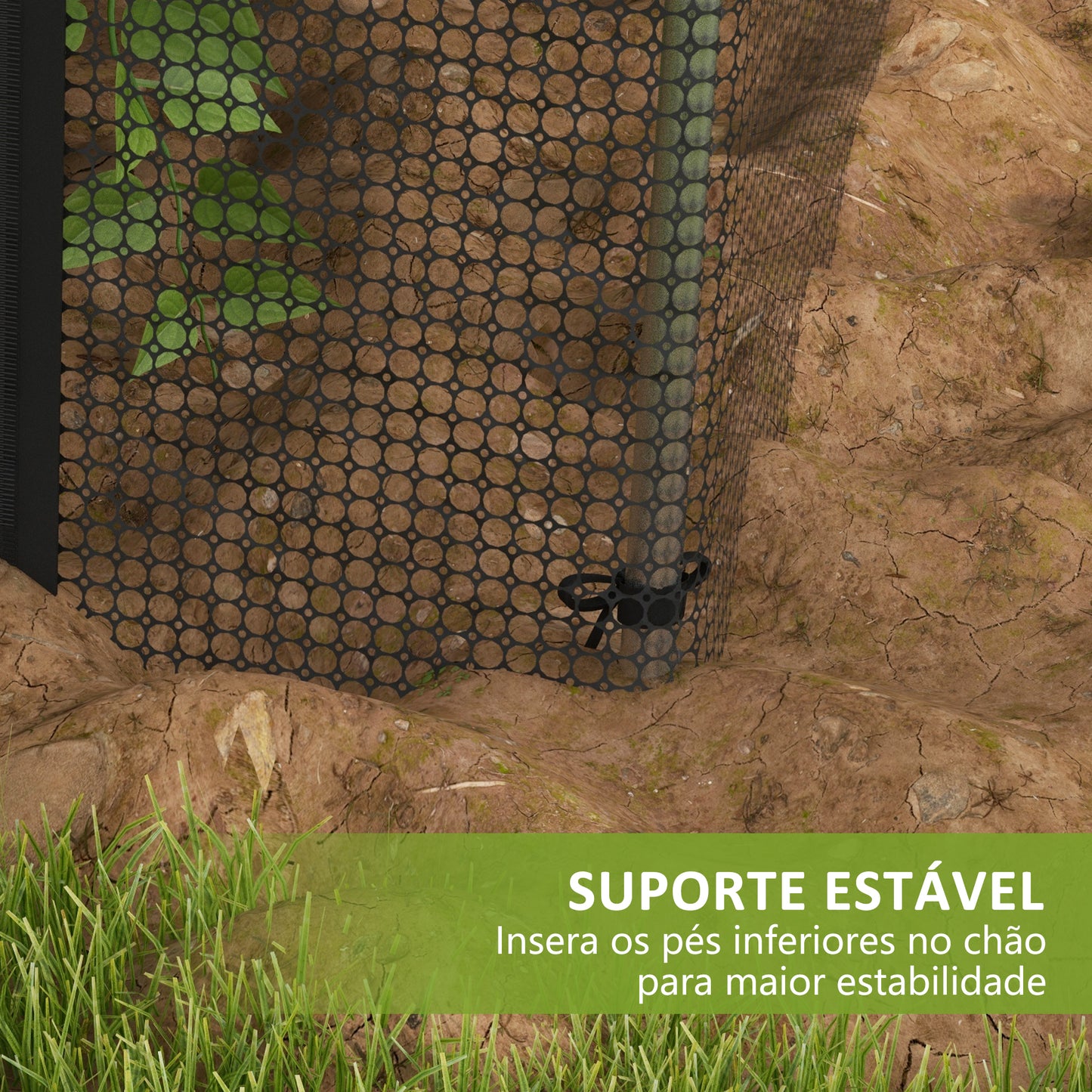 Outsunny Estufa de Cultivo Estufa de Jardim com 1 Porta com Fecho de Correr Suporte e Anti UV para Proteger as Plantas Pátio Jardim Varanda 120x240x188 cm Preto