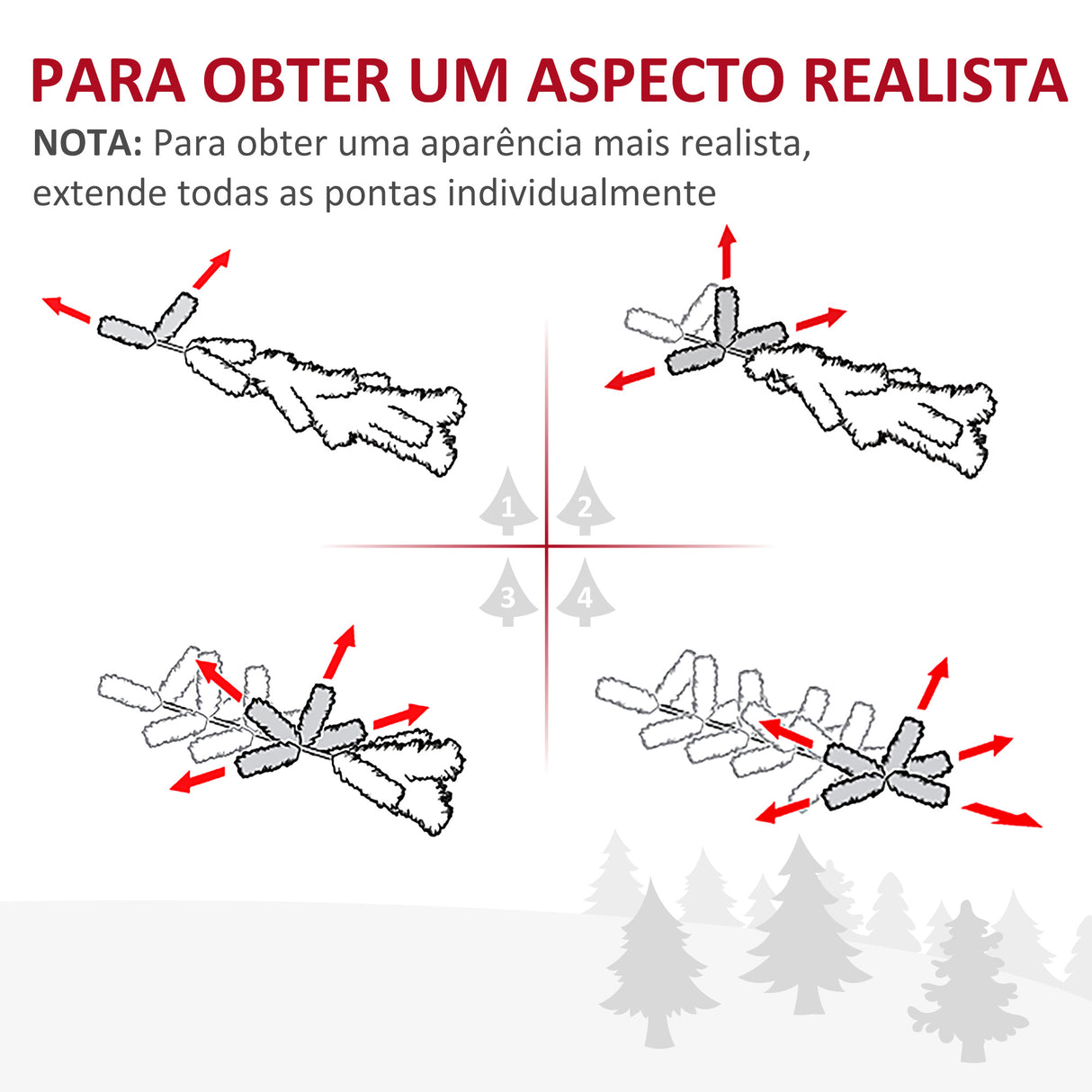 HOMCOM Árvore de Natal Artificial 180cm Ignífugo com 390 Ramos de PVC e Suporte de Metal Decoração de Natal para Interiores Fácil de Montar Rosa