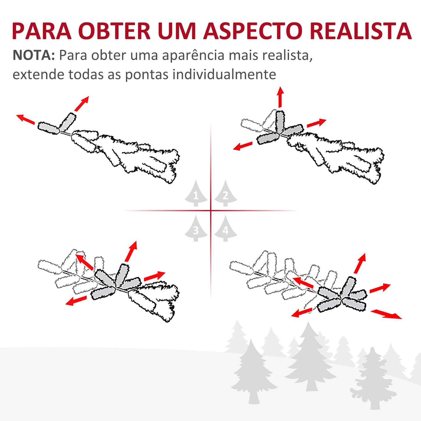 HOMCOM Árvore de Natal Artificial 180cm Ignífugo com 390 Ramos de PVC e Suporte de Metal Decoração de Natal para Interiores Fácil de Montar Rosa