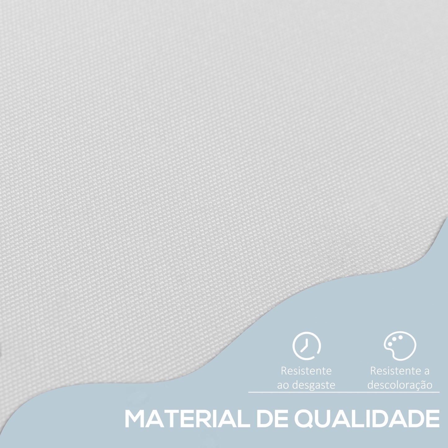 Outsunny Toldo Manual Retrátil 200x150 cm com Manivela de Alumínio Ângulo Ajustável Proteção Solar para Varanda Jardim Pátio Branco