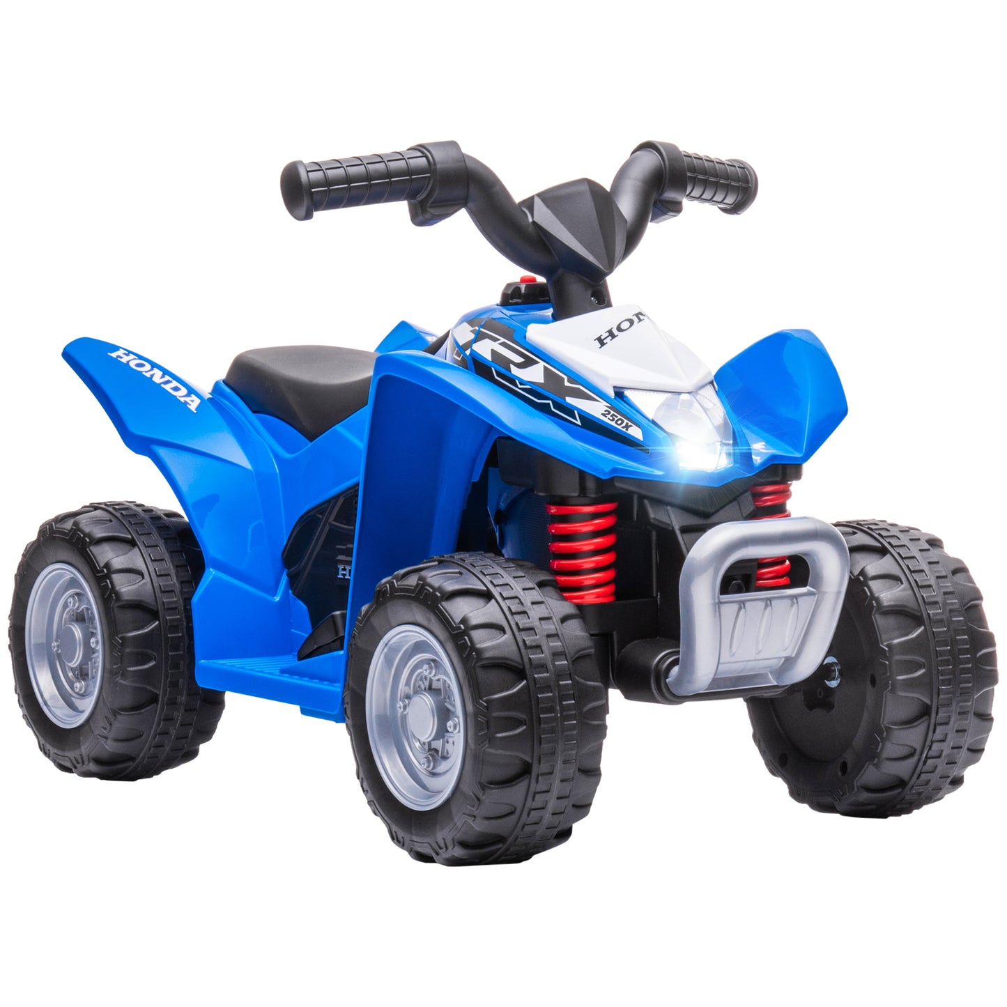 AIYAPLAY Quadriciclo Elétrico HONDA para Crianças de 18-36 Meses Quadriciclo Elétrico Infantil a Bateria 6V com Faróis LED Buzina Velocidade de 2,8km/h e Avance 65,5x35,5x43,5cm Azul