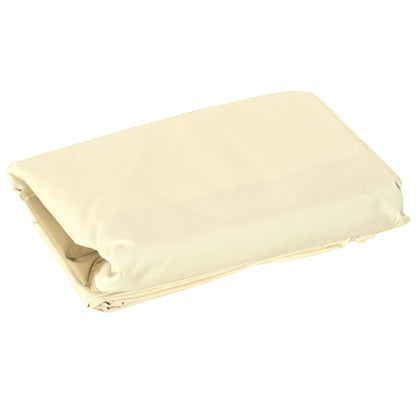 Outsunny Capa Protetora para Móveis de Jardim 152x87x59-79 cm Cobertura de Móveis Mesas Exterior Tecido Oxford 600D Impermeável com Fivela para Pátio Terraço Bege e Creme