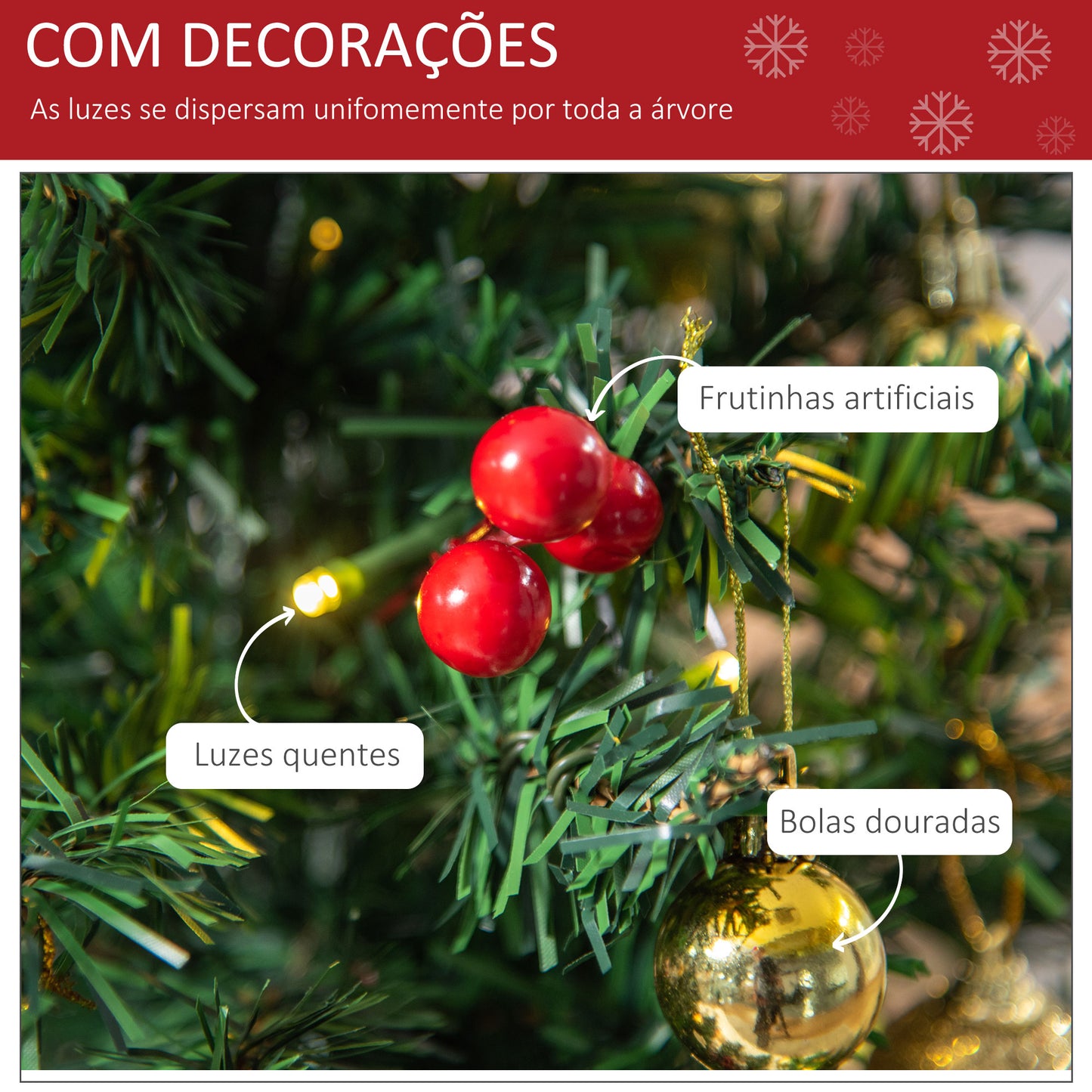 HOMCOM Mini Árvore de Natal 60cm Artificial Decoração de Natal de Pinheiro com Suporte Metálico 73 Ramos PVC Ø40x60cm Verde