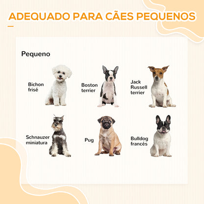 PawHut Escada para Animais de Estimação de 3 Degraus Dobrável com Tampa e Espaço de Armazenamento Escada para Cães Gatos Pequenos para Cama Sofá 40x54x48cm Branco