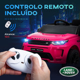 AIYAPLAY Carro Elétrico para Crianças acima de 3 Anos com Licença Land Rover Discovery Sport Carro Elétrico Infantil com Bateria 12V Controlo Remoto Faróis Buzina e Música 106x65,5x51 cm Rosa