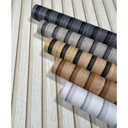 Noordwand Papel de parede Botanica Wooden Slats castanho e carvalho