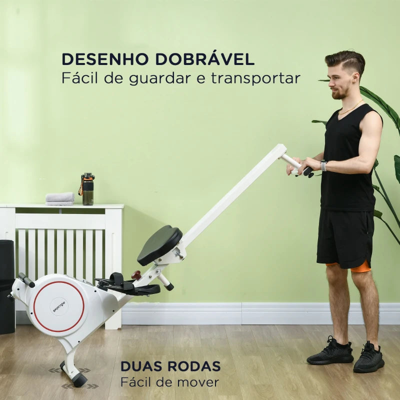 Máquina de Remo Dobrável com Resistência de 8 Níveis