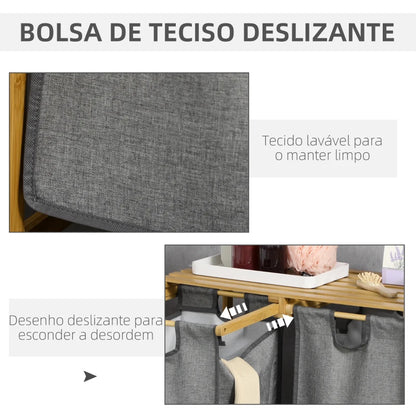 Cesto de Roupa Lopef de Bambu - Design Natura