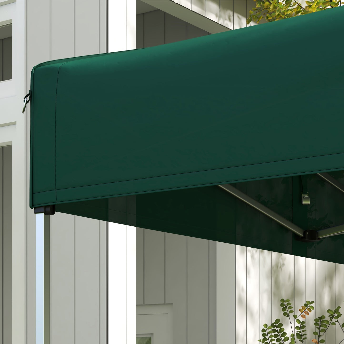 Outsunny Toldo de Substituição 3x3 m para Pérgola de Jardim Cobertura de Substituição para Tenda Dobrável de Tecido Oxford Impermeável e Anti-UV Verde Escuro