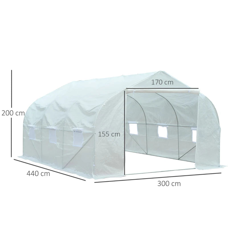 Estufa Com Porta Enrolável e 6 Janelas - 4,45x3m