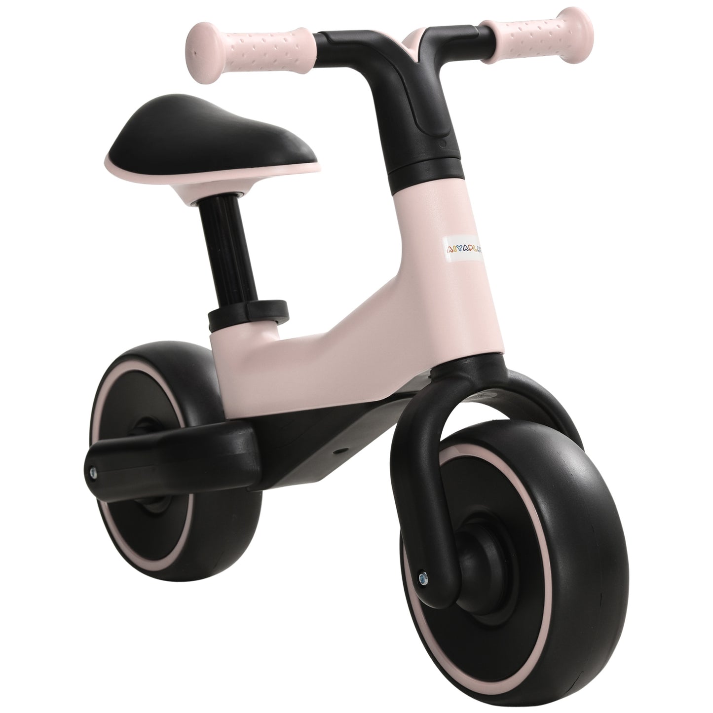 AIYAPLAY Bicicleta sem Pedais para Crianças acima de 18 Meses Bicicleta Infantil para Bebé com Assento Ajustável em 30-36,5 cm Rodas de Ø19 cm Carga 25 kg 66,5x34x46,5 cm Rosa