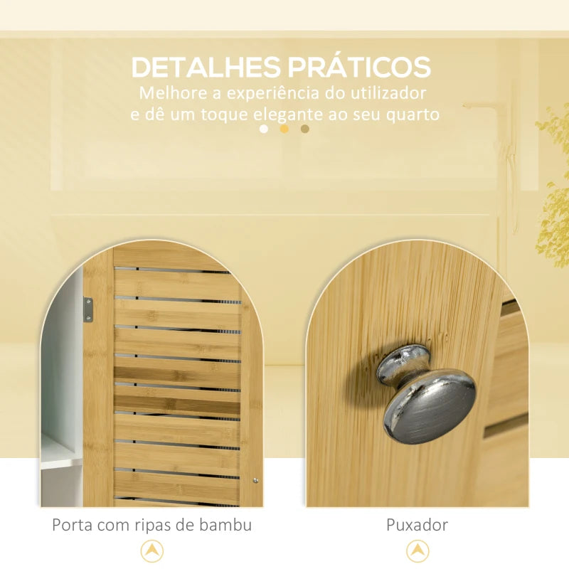 Armário Alto Tribo para Casa de Banho em Bambu - Design Natura